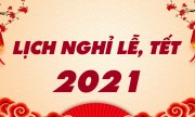 Thông báo lịch nghỉ tết nguyên đán 2021